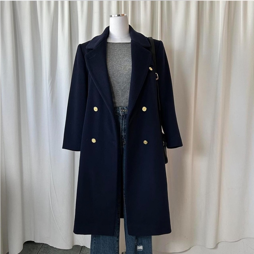 Vintage 1995-2005 Forecaster of Boston navy double-breasted Coat Union Made 6. - Picture 4 of 8